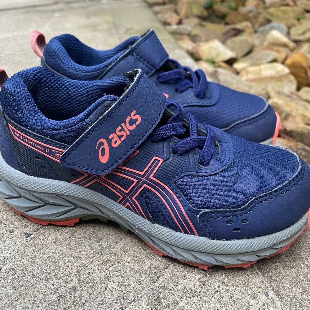 ASICS Kids' Blue and Pink Sneakers